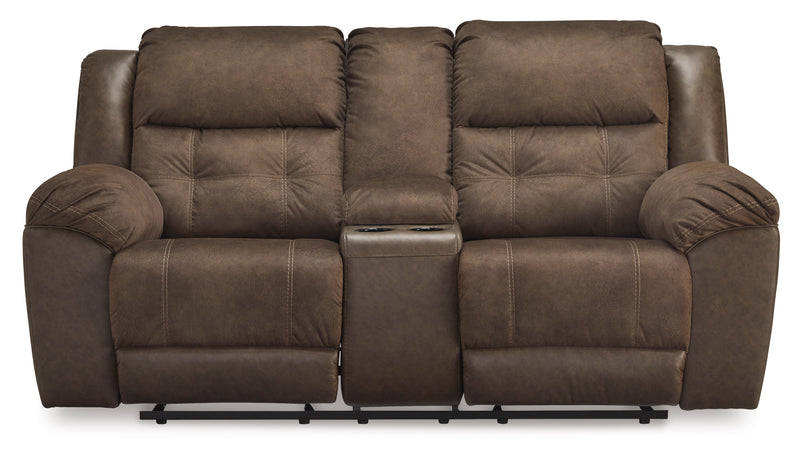 Florelle Glider REC Loveseat w/Console