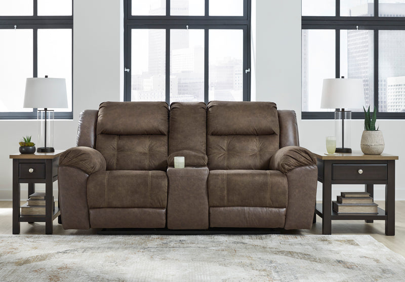 Florelle Glider REC Loveseat w/Console