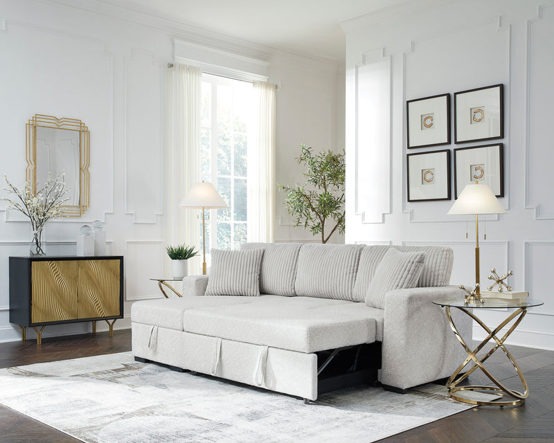 Wohlen Corner Chaise w/Storage & Pop Up Sleeper w/Drop Down TBL