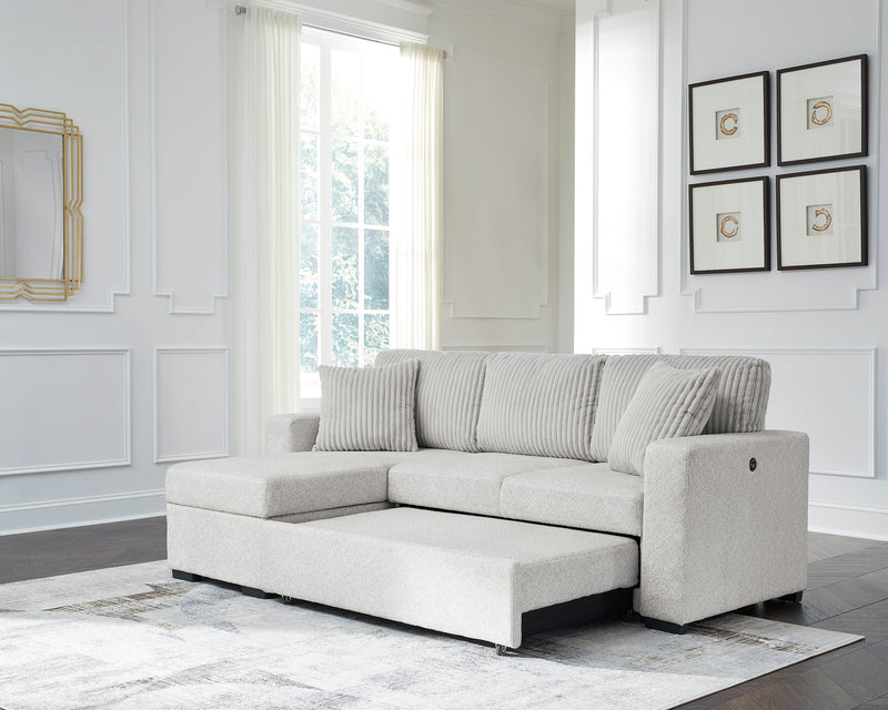 Wohlen Corner Chaise w/Storage & Pop Up Sleeper w/Drop Down TBL