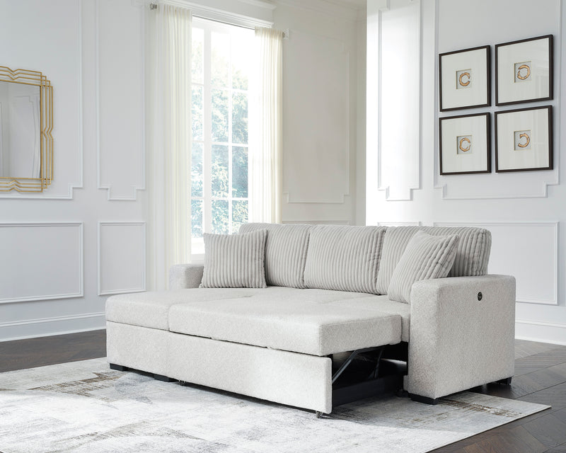 Wohlen Corner Chaise w/Storage & Pop Up Sleeper w/Drop Down TBL
