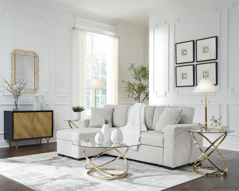 Wohlen Corner Chaise w/Storage & Pop Up Sleeper w/Drop Down TBL