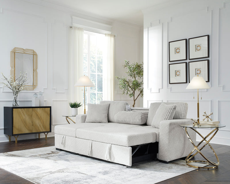 Wohlen Corner Chaise w/Storage & Pop Up Sleeper w/Drop Down TBL