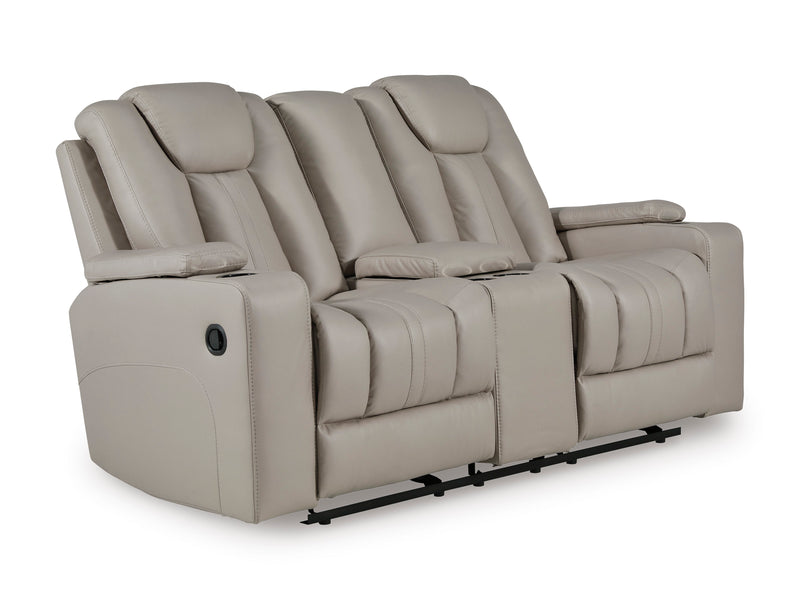 Elevate Edges Glider Reclining Loveseat with Console