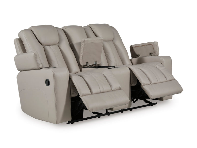Elevate Edges Glider Reclining Loveseat with Console