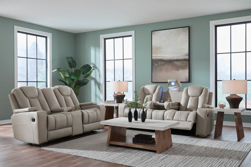 Elevate Edges Glider Reclining Loveseat with Console