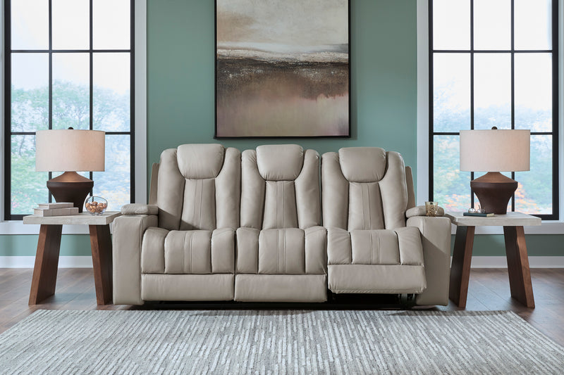 Elevate Edges Reclining Sofa with Drop Down Table