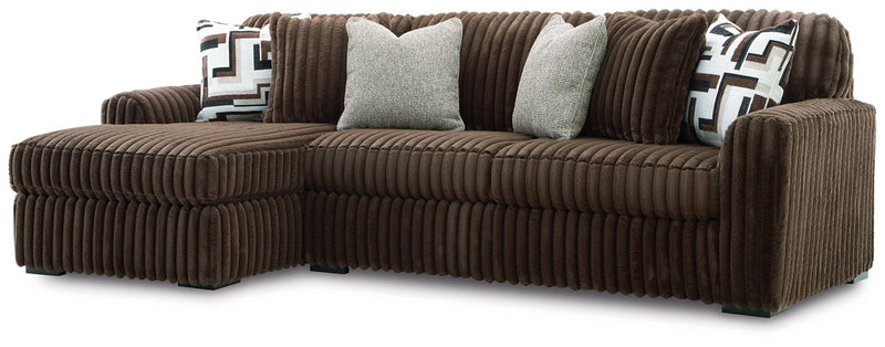 Midnight-Madness Sectional Sofa with Chaise Brown
