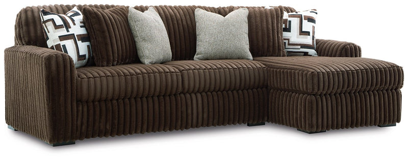 Midnight-Madness Sectional Sofa with Chaise Brown
