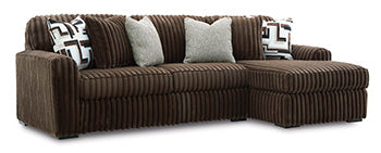 Midnight-Madness Sectional Sofa with Chaise Brown