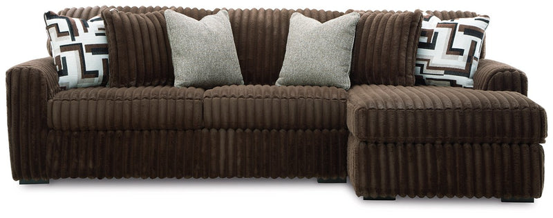 Midnight-Madness Sectional Sofa with Chaise Brown