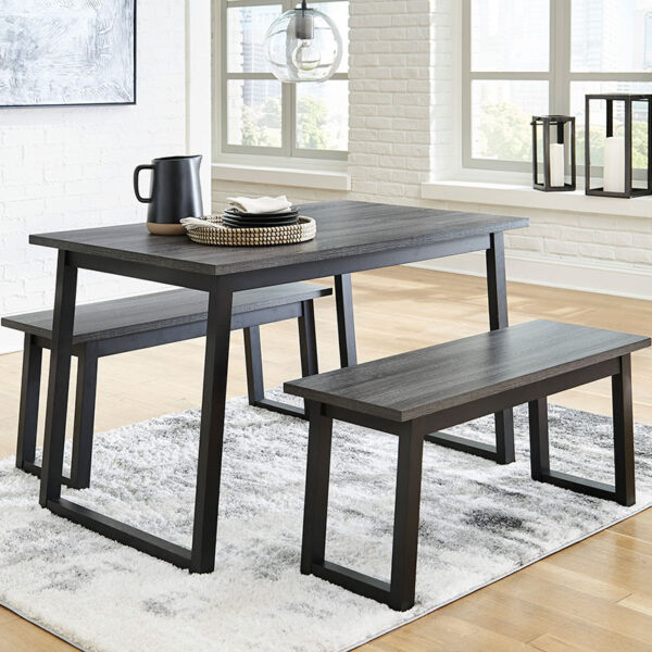 Table & 2 Benches - D161-125