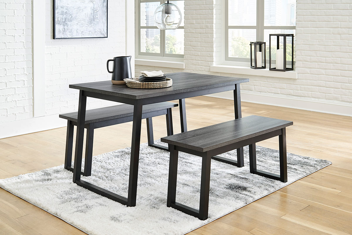 Table & 2 Benches - D161-125